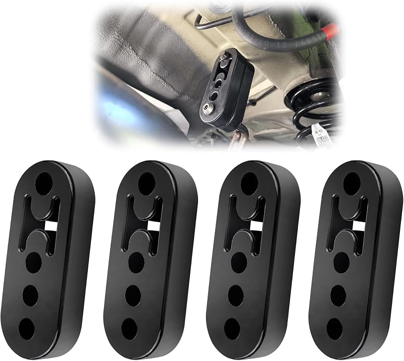 Suporte de escapamento ajustável OFBAND com 4 furos, borracha EPDM e furo de 12 mm – 4 unidades