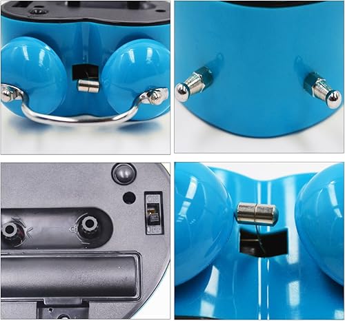 Miniatura 7 de Monique Reloj despertador silencioso analógico de cuarzo con luz nocturna de 3 pulgadas, funciona con pilas para personas que duermen pesadas, con