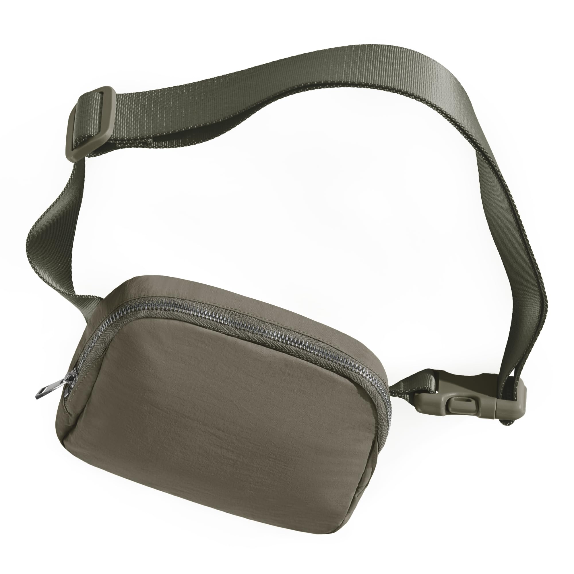 ODODOS Unisex Mini Belt Bag with Adjustable Strap Small Fanny Pack for Workout Running Traveling Hiking, Dark Umber