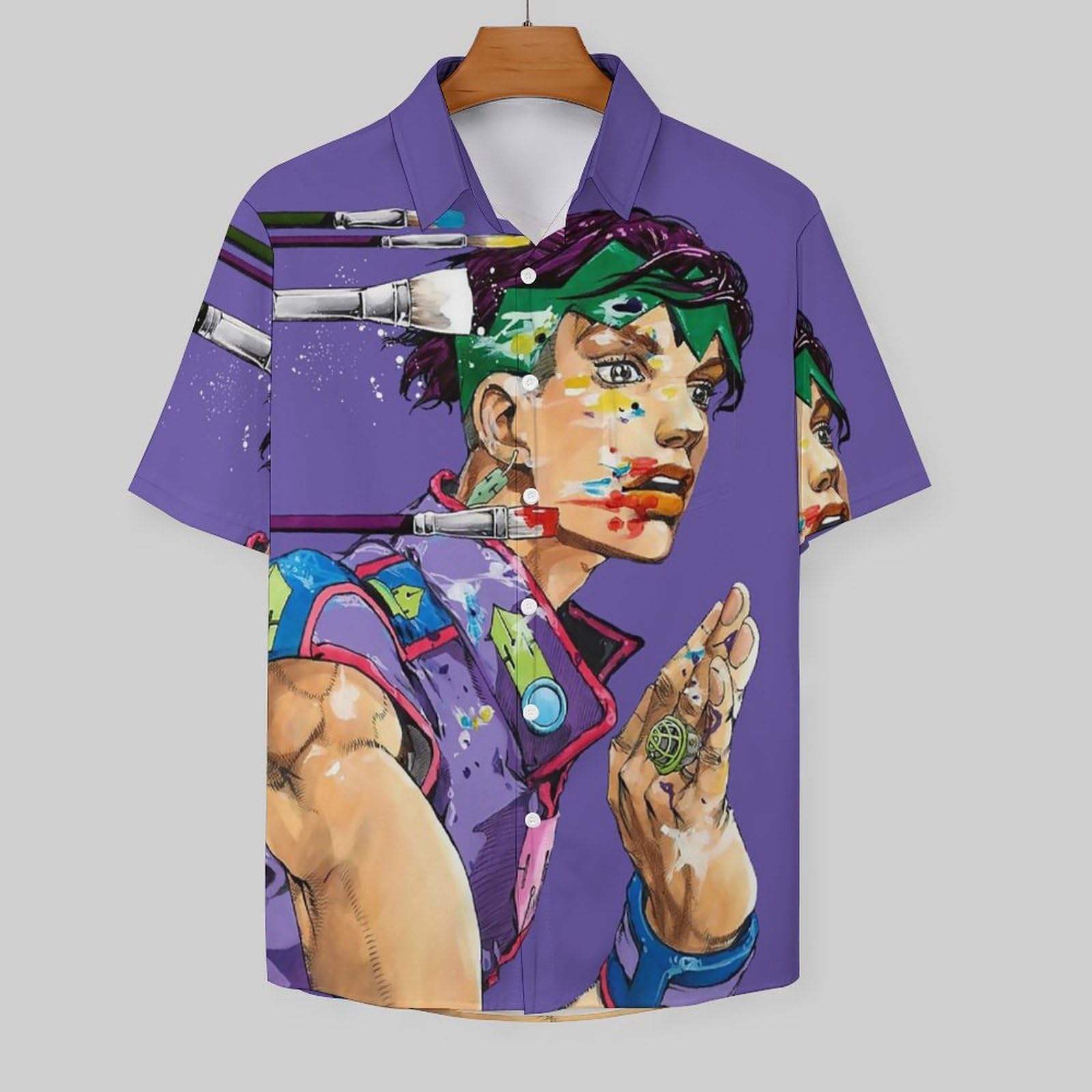 Amazon.co.jp: アロハシャツ メンズ ジョジョの奇妙な冒険 岸辺露伴