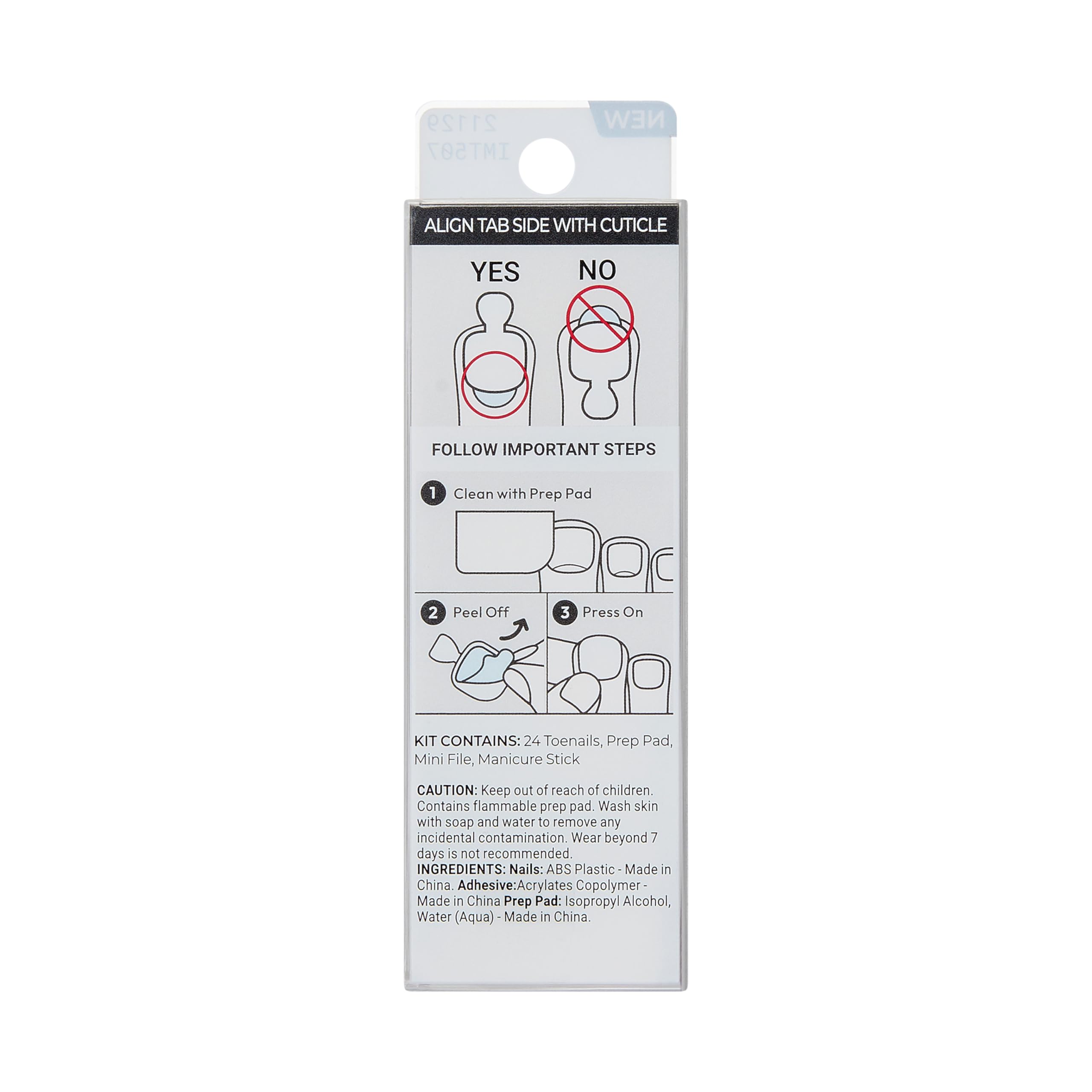 KISS imPRESS French Tip Press On Toenails, 'Blanc Chic', White, Short Squoval, Pedicure Nail Kit Includes 24 Press On Toenails, Prep Pad, Mini Nail File, & Pedicure Stick: Short (Pack of 2) Angel Vibes