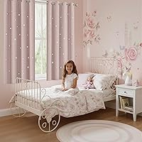 Vista 47 de NICETOWN Cortinas Opacas con Recortes de Estrellas para Dormitorio de Niños/Guardería, Cortinas de Tratamiento de Ventana con Aislamiento Térmico