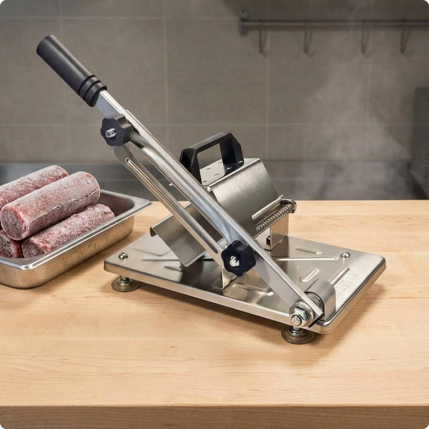 Mutton Roll Adjustable Thickness Chilled Meat Chilled Meat for Home Cooks, Restaurant Owners, Hot Pot, Large 304 Slicer-picture-19
