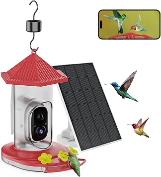 Smart Hummingbird Feeder with Camera, Wireless Bird Feeders