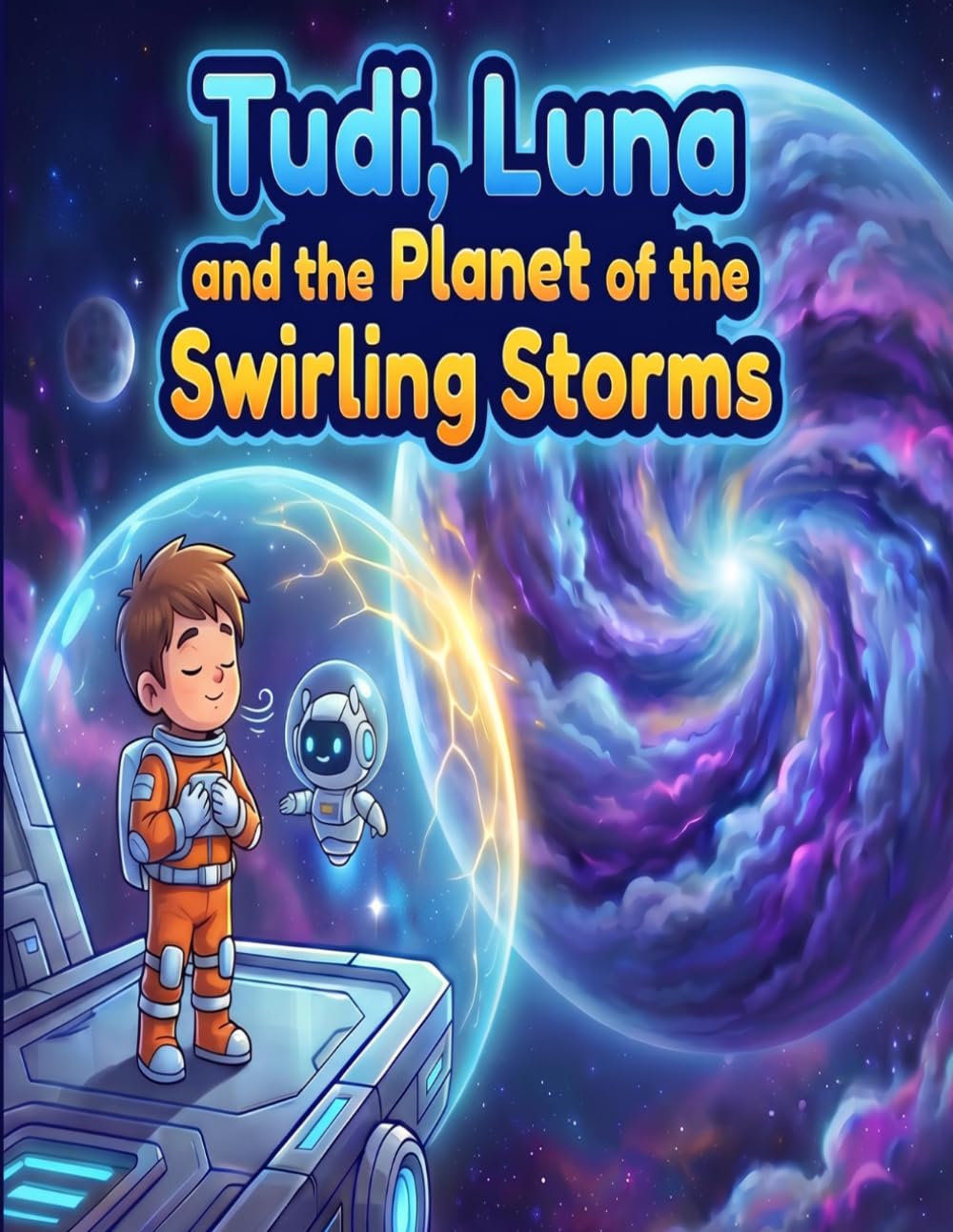 Tudi, Luna and the Planet of The Swirling Storms: A Social Emotional Learning (SEL) Coloring Book for Kids: Fun Activities to Help Children Manage Big ... Storm (Tudi & Luna’s Heartfelt Adventures)