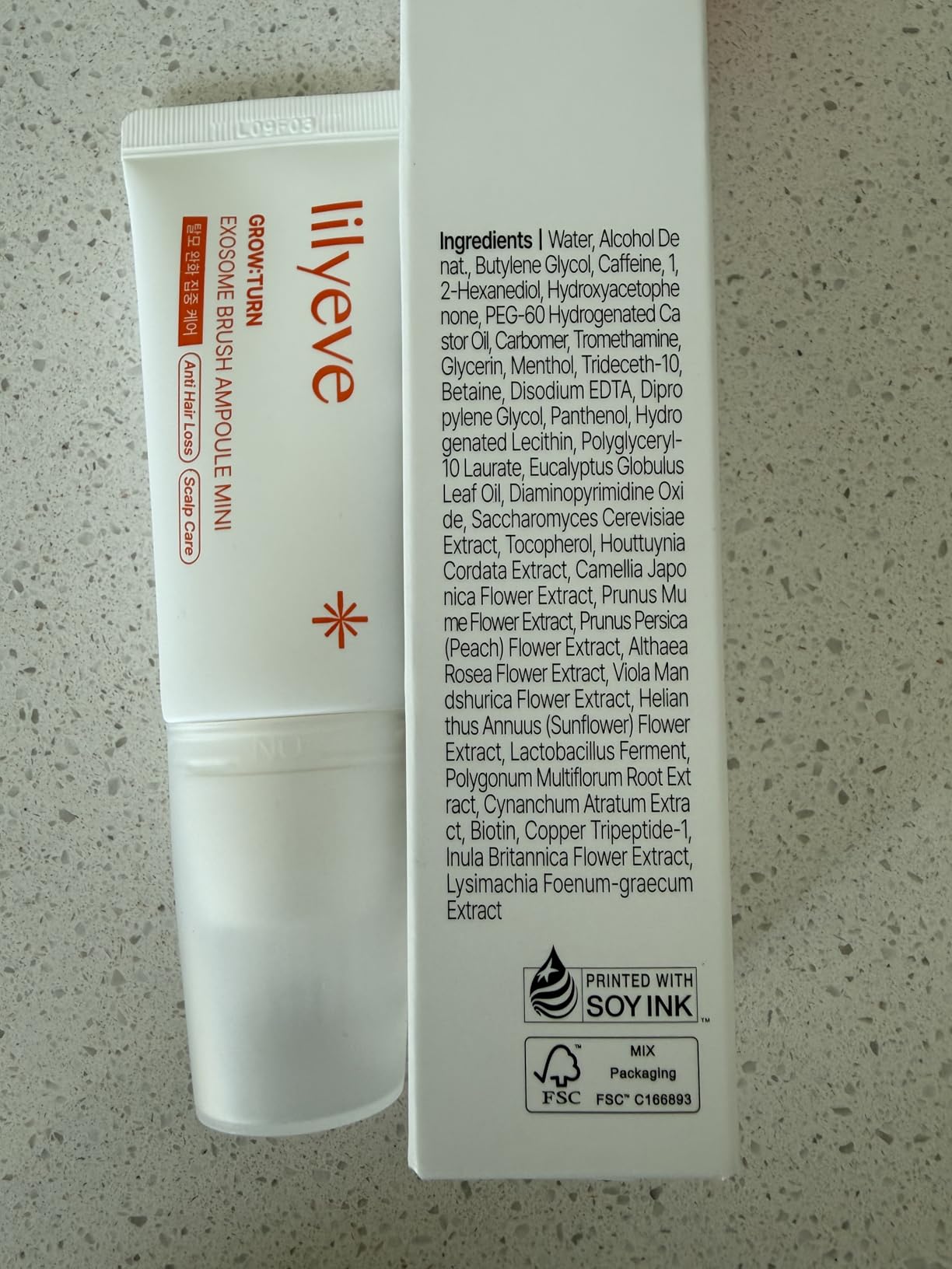 lilyeve GROWTURN Hair Growth Serum with Built-in Brush, Heartleaf-Derived Exosomes to Revitalize & Thickening Hair, Hair Growth Accelerator - Korean Hair Care, 1.01 fl. oz. (Pack of 1)