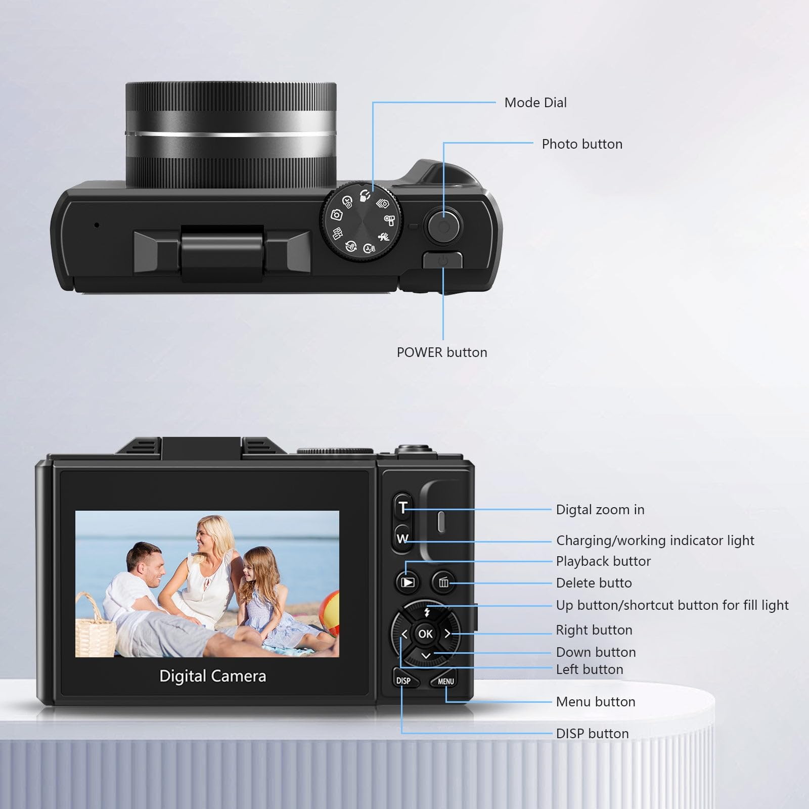 Amazon | 写真&ビデオ用5Kデジタルカメラ– WiFi付き75MP UHD Vlog 