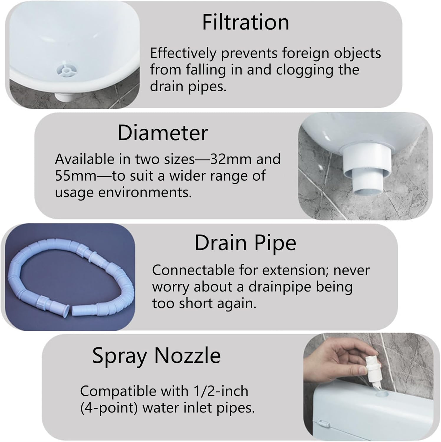 Wall-Mounted Waterless Urinal for Men with Hinged Lid, Bathroom Washout Urinal, Portable Plastic Toilet for Garage, Workshop, RV, Shed & Backyard(White)