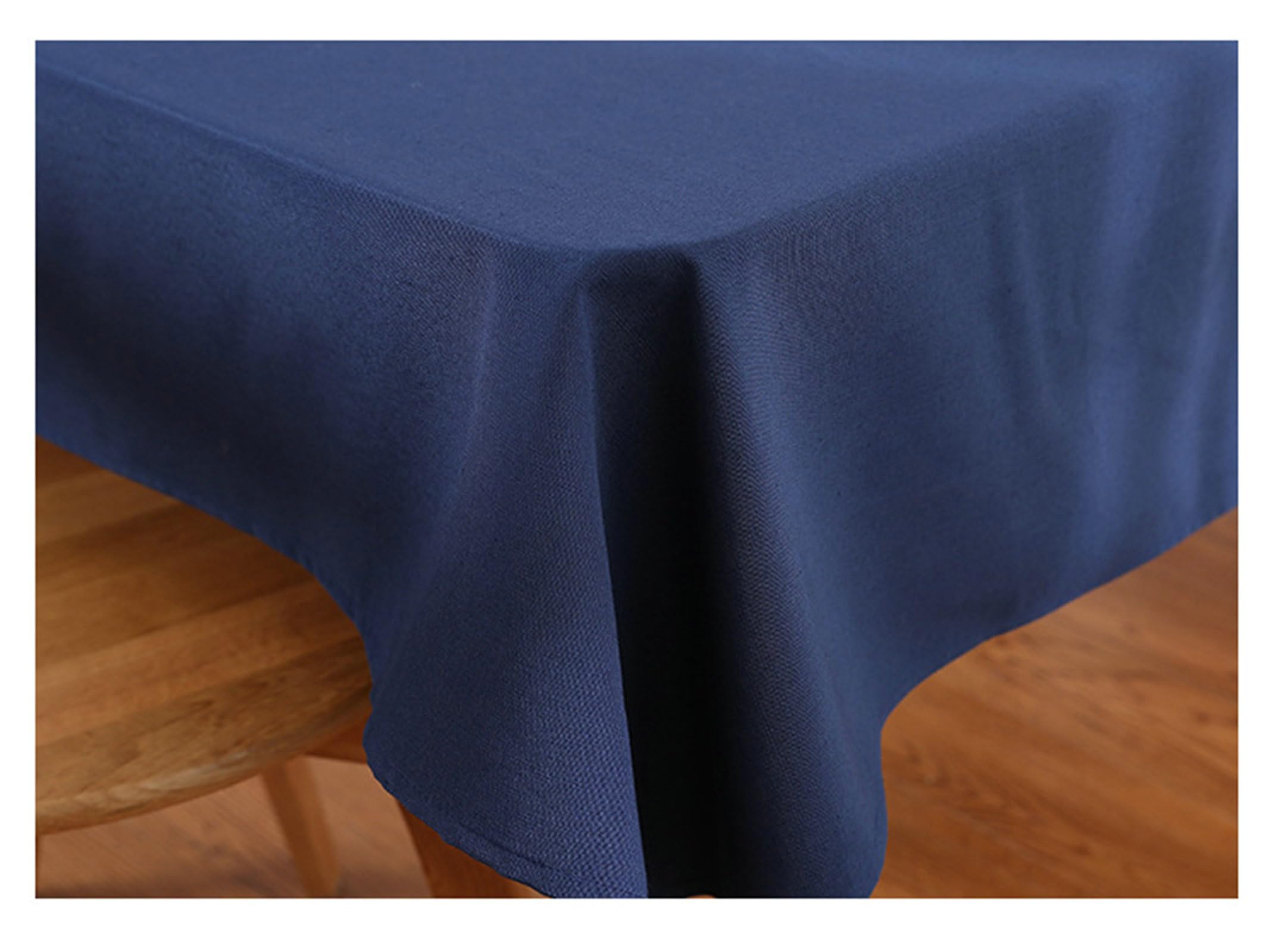 Gualiy Tischdecke Rechteckig, Tischdecken 140 x 220 Polyester Tischdecke Abwaschbar Esszimmer Einfarbig Tischtuch für Couchtisch, Marineblau
