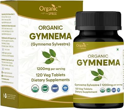 ORGANIC SPREE Gymnema Tablets - USDA Organic Gymnema Supplement, Supports Metabolism & Overall Wellness, 120 Tablets