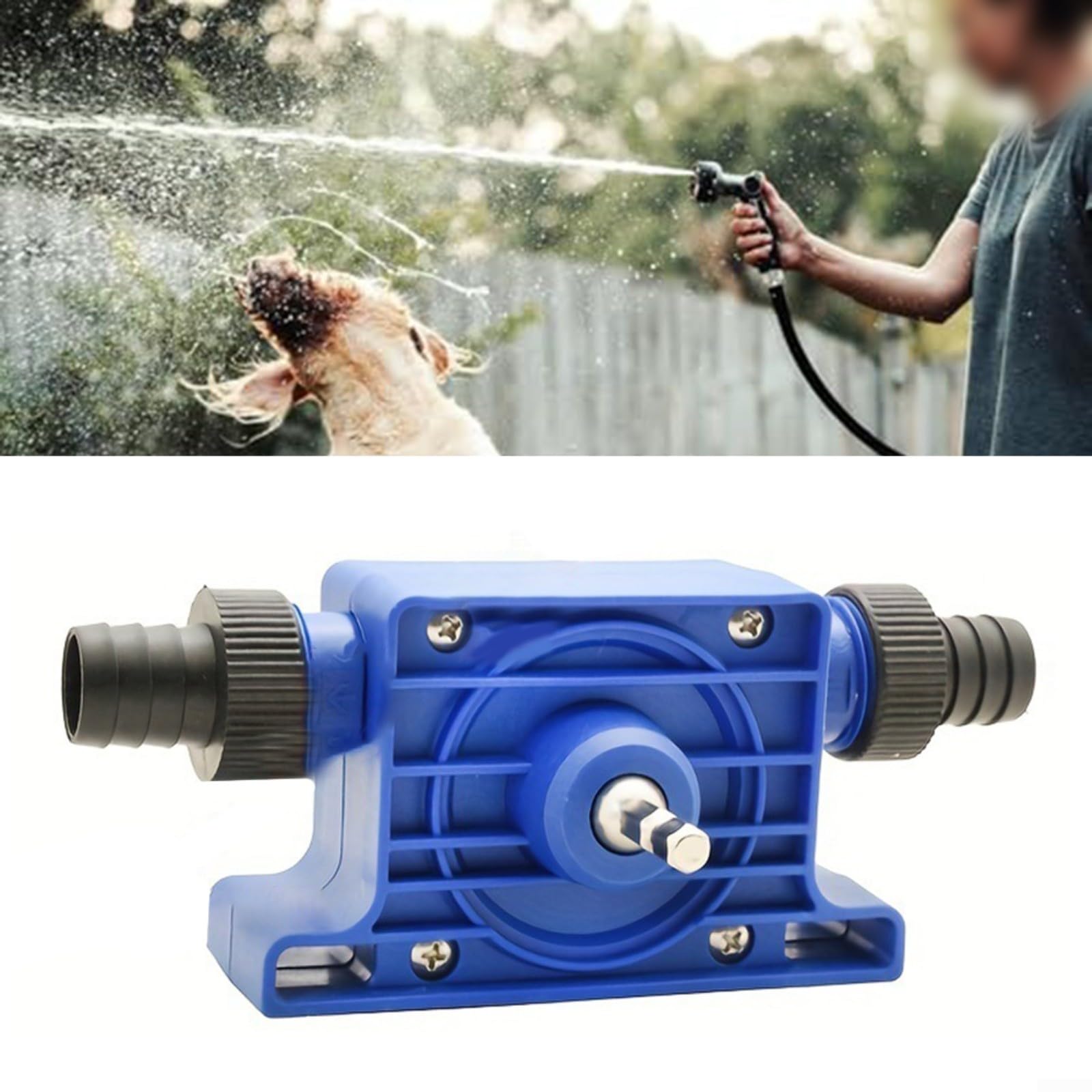 Pompa elettrica portatile senza fili per mini trapano: strumento di trasferimento dell'acqua autoadescante per casa, giardino, esterno, con connettori e morsetti inclusi