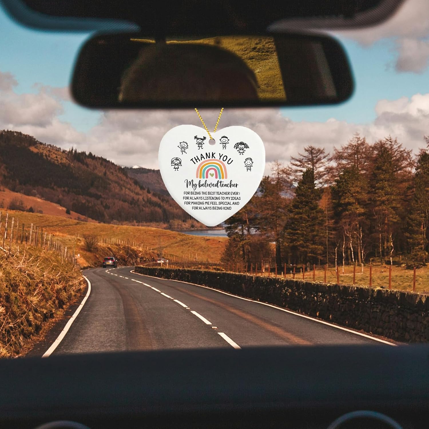 Thank You Gifts for Teacher Women Christmas Ornaments Keepsake Sign Heart Appreciation Graduation Retirement Birthday End of Year Teacher Best Teacher Ever Gift for New Teachers Mentors - Image 4