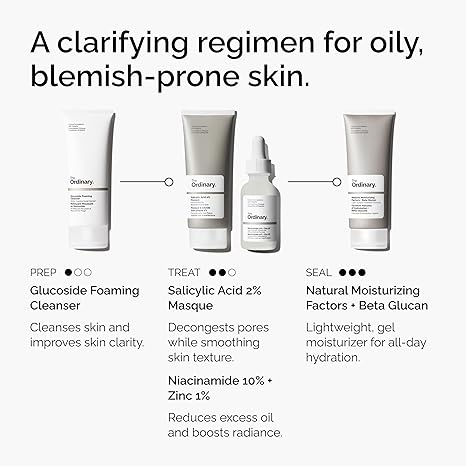 The Ordinary Salicylic Acid 2% Masque, Clarifying Charcoal & Clay Mask for Blemish-Prone Skin, 1.7 Fl Oz