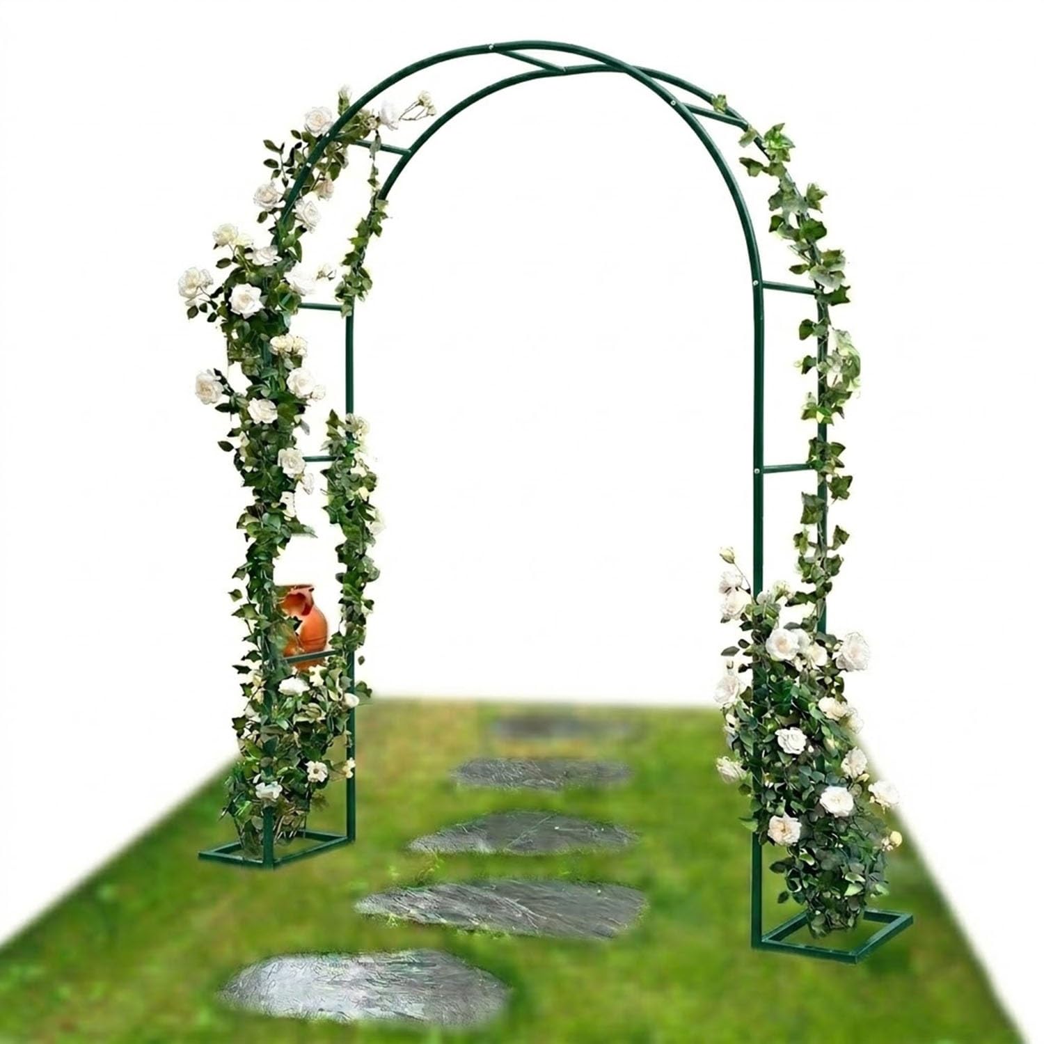 Pergola en métal pour cérémonie de mariage en plein air et fêtes de jardin