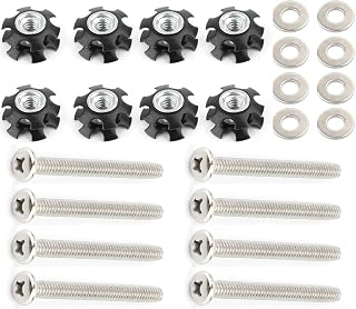 RV Ladder Repair Kit, Double Decker Motorhome Parts Camper Trailer Coach, Includes Stainless Steel Nuts, Screws, Flat Washers - Pack of 8