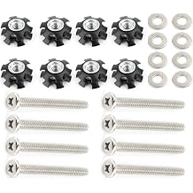 RV Ladder Repair Kit, Double Decker Motorhome Parts Camper Trailer Coach, Includes Stainless Steel Nuts, Screws, Flat Washers - Pack of 8