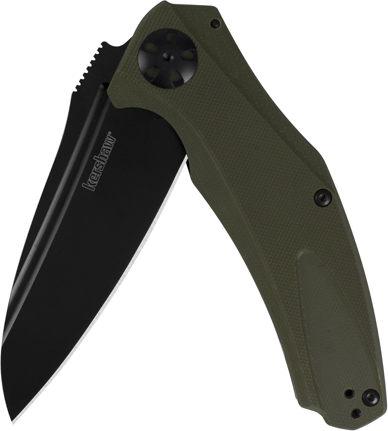 Kershaw Shoreline Pocket Knife, All Purpose 3 Inch Blade, Deep Carry