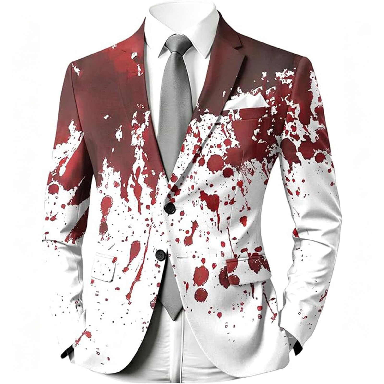 Abrigo informal de hombre con estampado divertido de Halloween