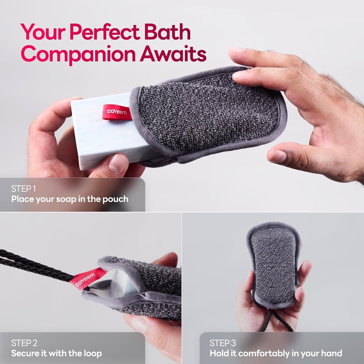 2 Pack Dual-Sided Softness Exfoliation Soap Pouch, Soap Saver Bag for Bar Soap, Soap Mesh Pocket Bar Holder for Washing Body, Soap Sack Sponge Bag for Shower Bath - Image 7