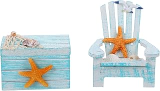 IMIKEYA 2 Pçs Conjunto De Cadeiras De Praia Móveis Em Miniatura Decorações De Mini Cadeiras Para Casa Ornamento De Cadeira Náutica Em Miniatura Decorações De Praia Para Casa De Bonecas
