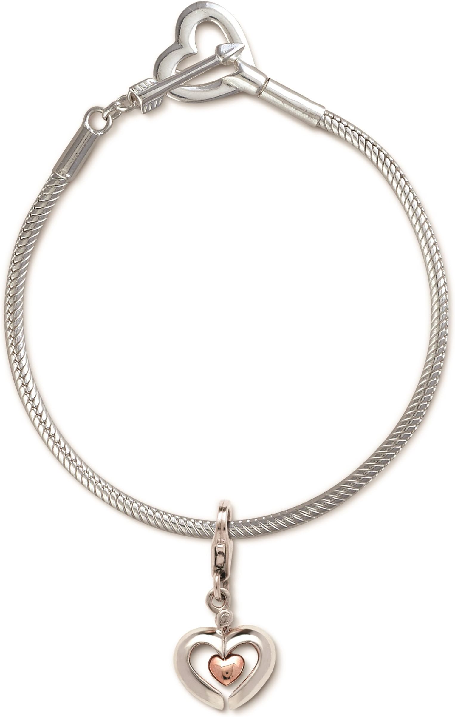 Silvostyle Sterling Silver Charm Bracelet