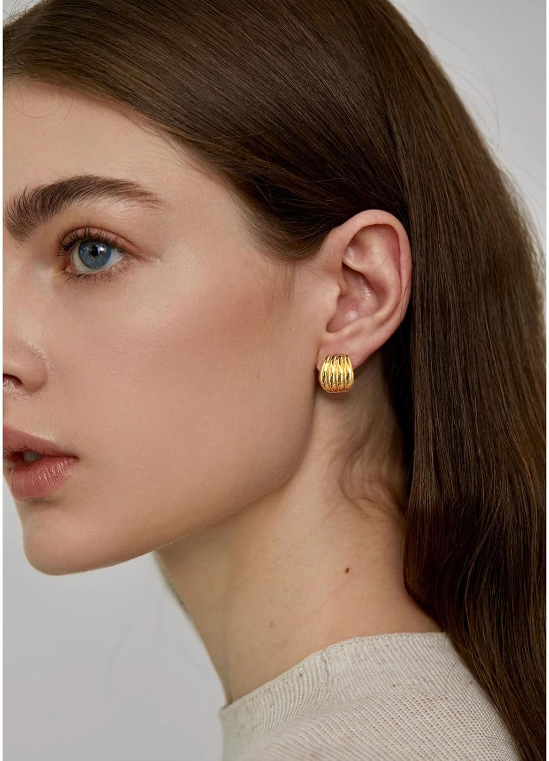 Statement Chunky Gold Earrings for Women Unique Square Stainless Steel Heaven Mayhem Button Stud Earrings Trendy Jewelry - Image 8