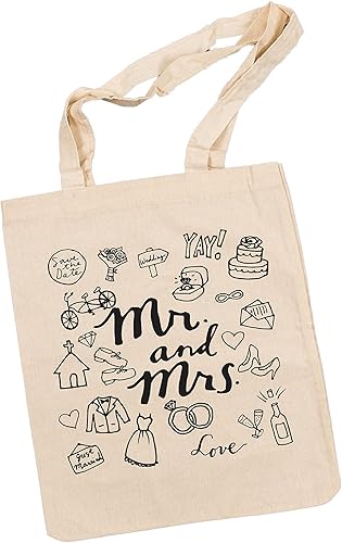Mr. and Mrs. Tote Bag | Gift For Bride | Wedding Planning Tote Bag | Newly Engaged Engagement Gift for her | Bridal Shower Gift Canvas Market Tote