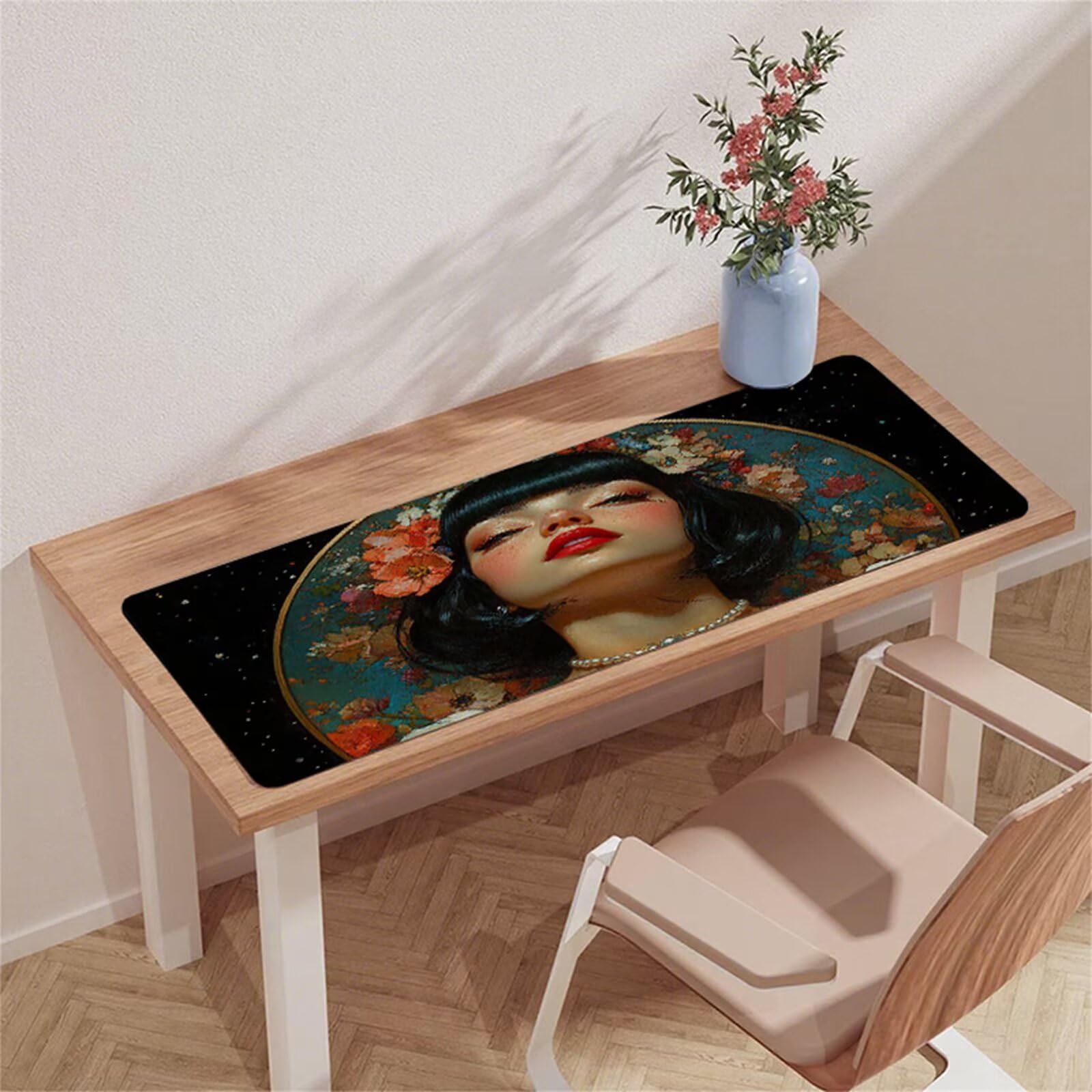 Czarna podkładka pod mysz do gier XXL podkładka pod mysz 1600 x 800 x 3 mm podkładka pod mysz pod ręką wodoodporna podkładka pod mysz kobieta z antypoślizgową gumową podstawą zszyte krawędzie mata pod