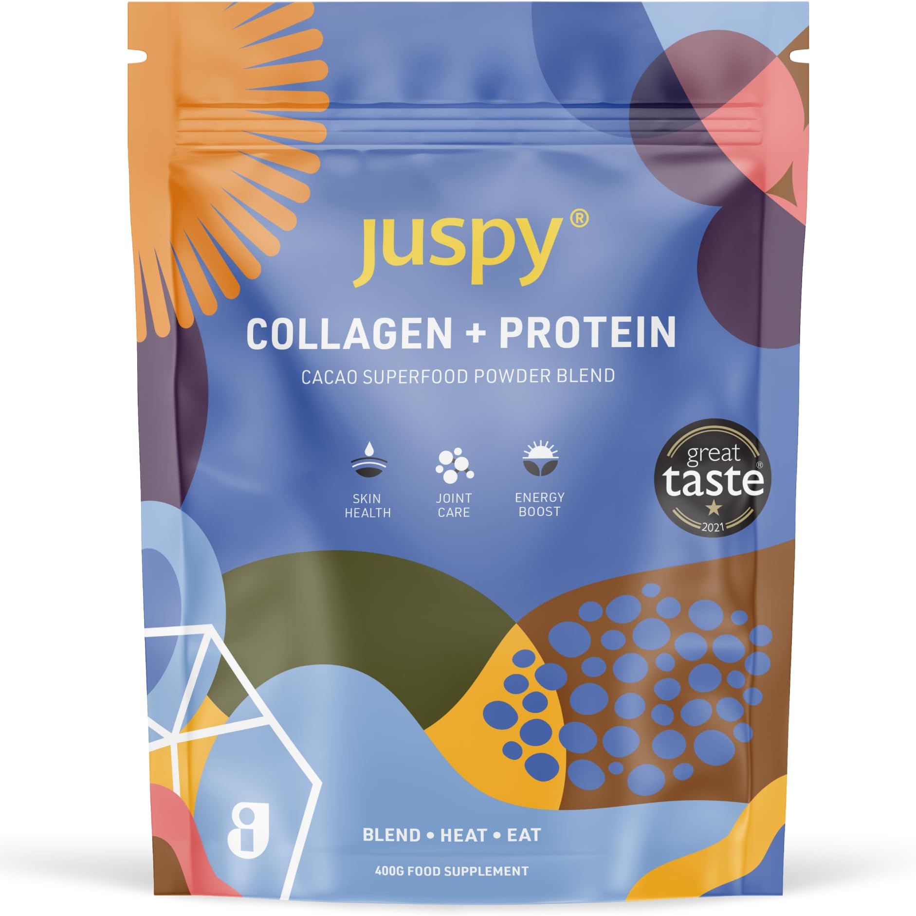 Marine Collagen & Protein Powder Superfood Blend | 8000mg Hydrolysed Collagen Peptides, 17g Protein | Collagen Supplement for Women & Men | Keto, Dairy-Free