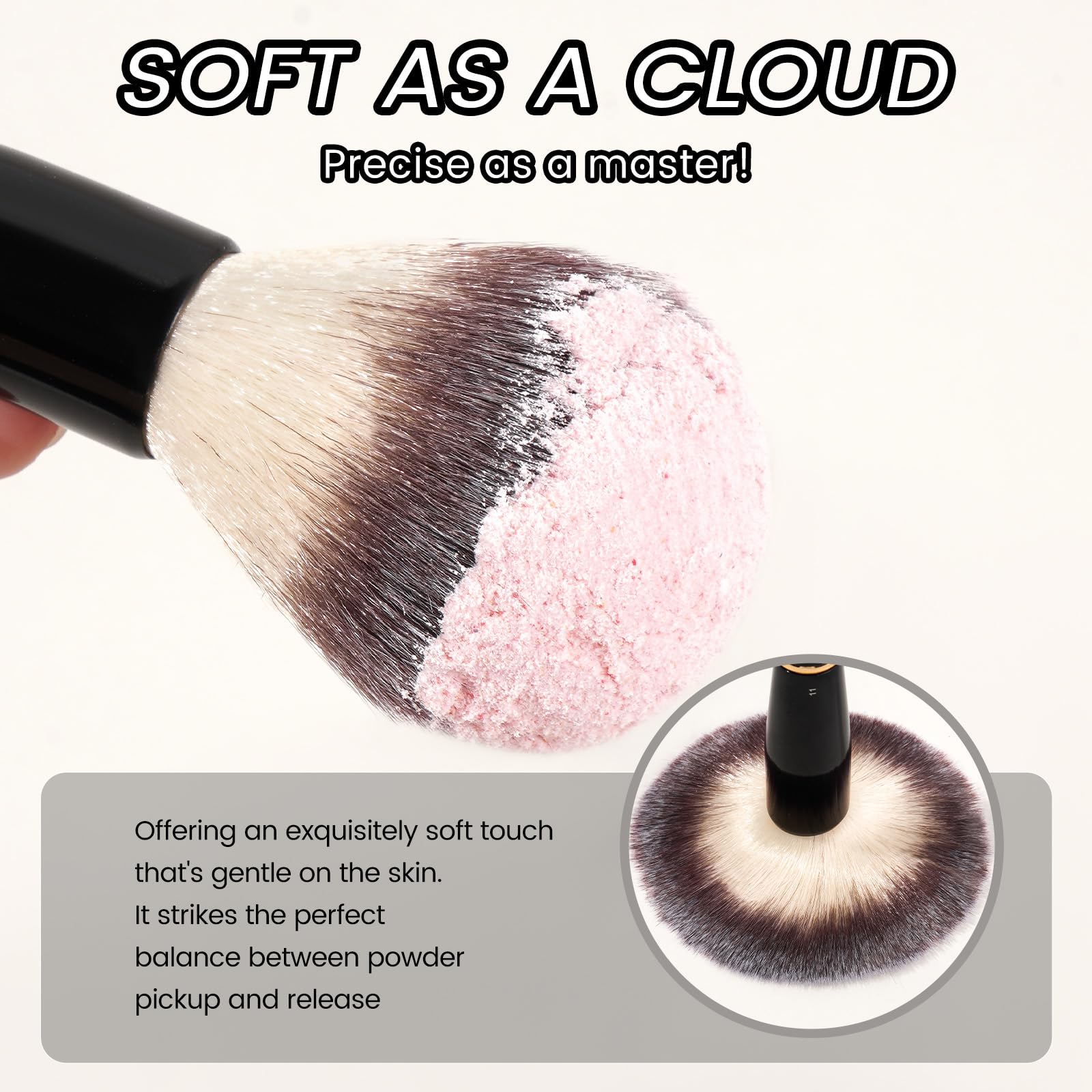 MAANGE Juego de 13 brochas de maquillaje con estuche, brochas de maquillaje de doble extremo, base, contorno, polvo, rubor, sombra de ojos, brocha Kabuki, kit completo de maquillaje facial y ojos para