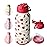 BOTTLE BOTTLE 32oz Insulated Water Bottle Stainless Steel Sport Water Bottle with Straw Dual-use Lid Design for Gym with Pill Box (Berry)