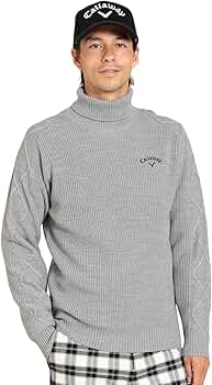 Amazon.co.jp: [キャロウェイ] メンズ タートルネックニット (吸湿発熱