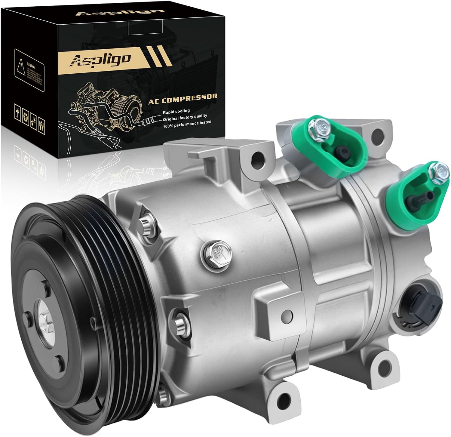Aspligo AC Compressor with A/C Clutch for Hyundai Sonata/Kia Optima