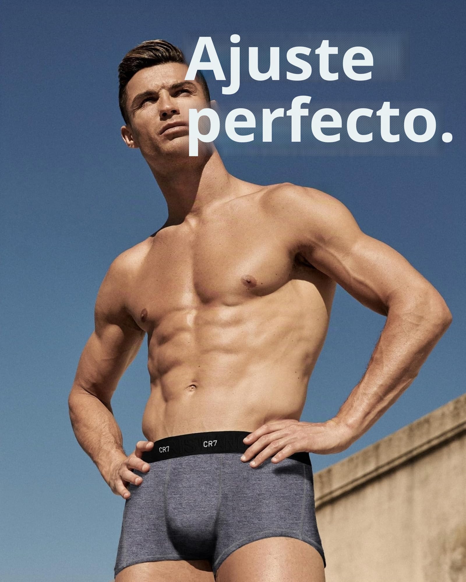 CR7 Cristiano Ronaldo Cr7 Cristiano Ronaldo Baadores Ajustados para Hombre, Paquete de 5 Boxers Hombre (Pack de 5)