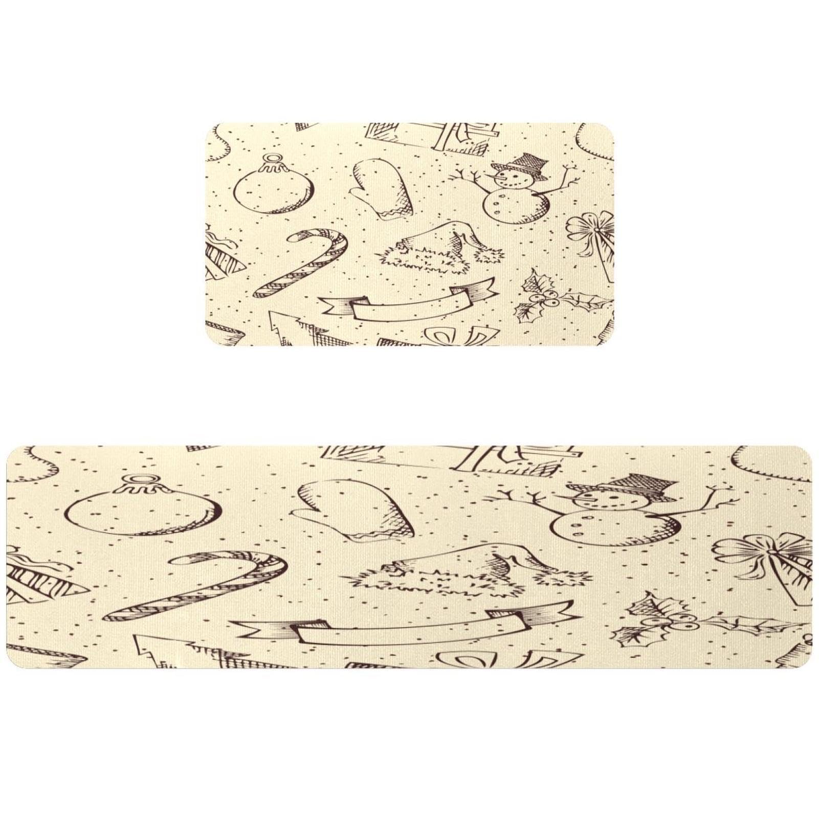 Tapis de cuisine Noël dessinés à la main pour réchauffer l'ambiance de votre couloir
