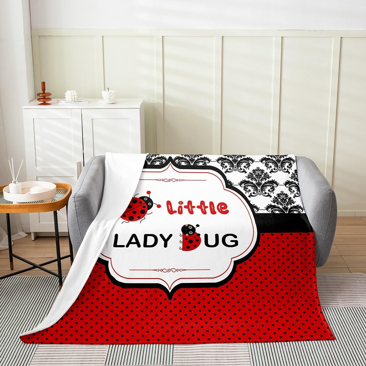 Girls Women Cosmetic Flannel Blanket Room Decor Warm Lightweight,Makeup Theme Modern Fashion Decor Lipstick Lip Fuzzy Warm Blanket,Retro Black Flowers Print Bed Sofa Couch Blankets Queen 90"x90"