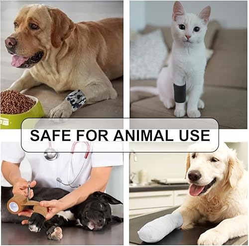 Miniatura 5 de Banglijian Cinta autoadhesiva autoadhesiva, cinta adhesiva cohesiva, cinta deportiva elástica fuerte, 2 pulgadas, 5 yardas (azul)