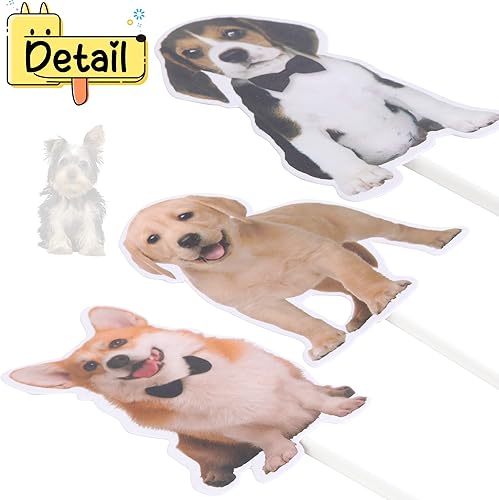 Miniatura 4 de 36 piezas de decoración de fiesta de perro para cupcakes, decoración de fiesta de cachorro, para mascotas, perros, suministros de baby shower,