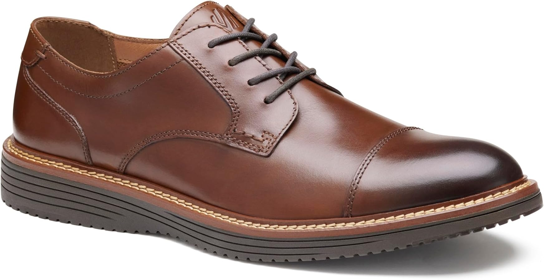 Amazon.com | Johnston & Murphy Men's Hodges Cap Toe Lace Up Dress Casual  Shoe, Tan Full Grain, 8 M