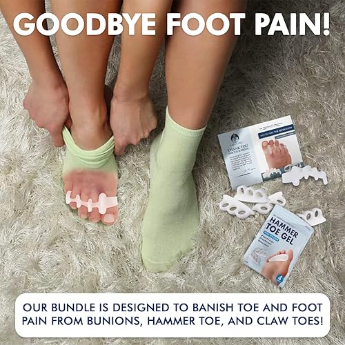 Miniatura 2 de Dr. Frederick's Original Paquete de tratamiento de dedos – 2 piezas de esparcidores de juanetes de lujo – Además de 4 separadores de dedos de
