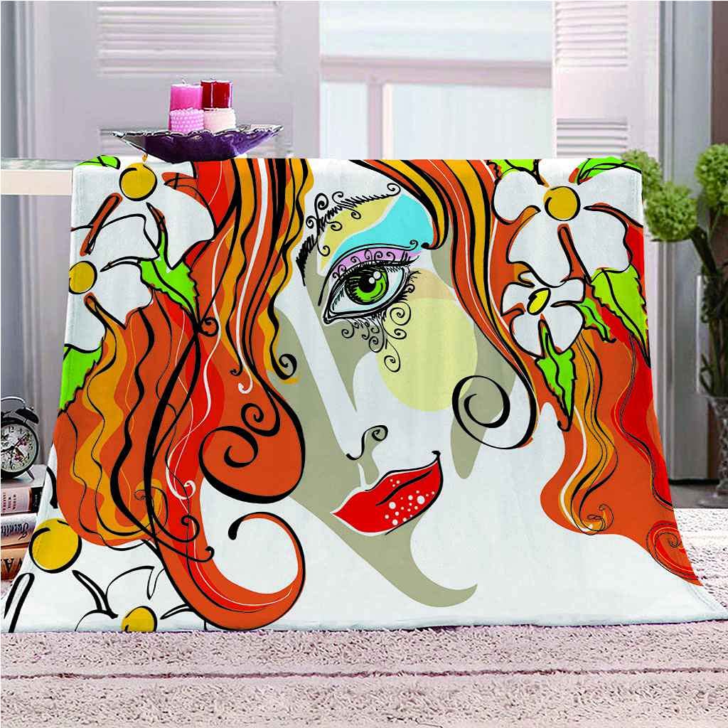 Couverture flanelle femme de mode 150x200cm pour canapé