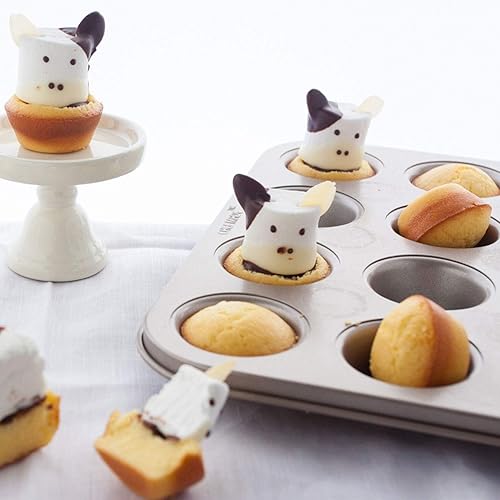 Miniatura 6 de CHEFMADE Molde Mini para Magdalenas, Molde de 12 Cavidades Antiadherente para Mini Cupcakes para Hornear en Horno (Oro Champán)