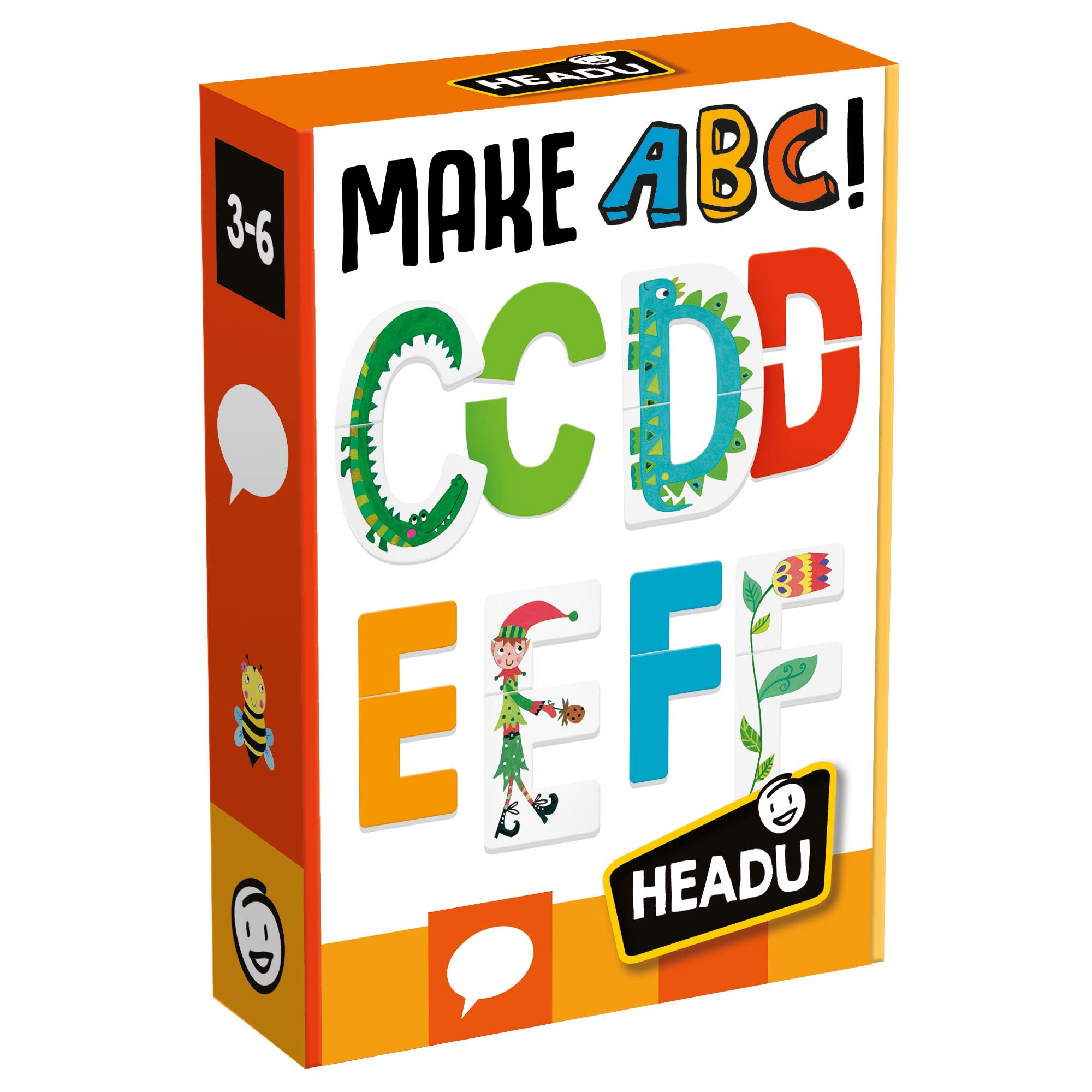 HEADU Make ABC | Educational Toys, Learn the Alphabet, Matching Game, Recognise Letters, Educational Jigsaw Puzzle, Ages 3-6 Years