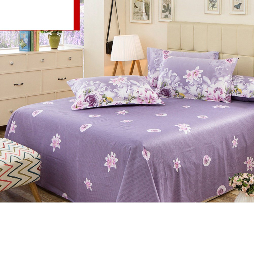 Drap de lit robuste en coton sergé épaissi lavable grand format 240x265cm