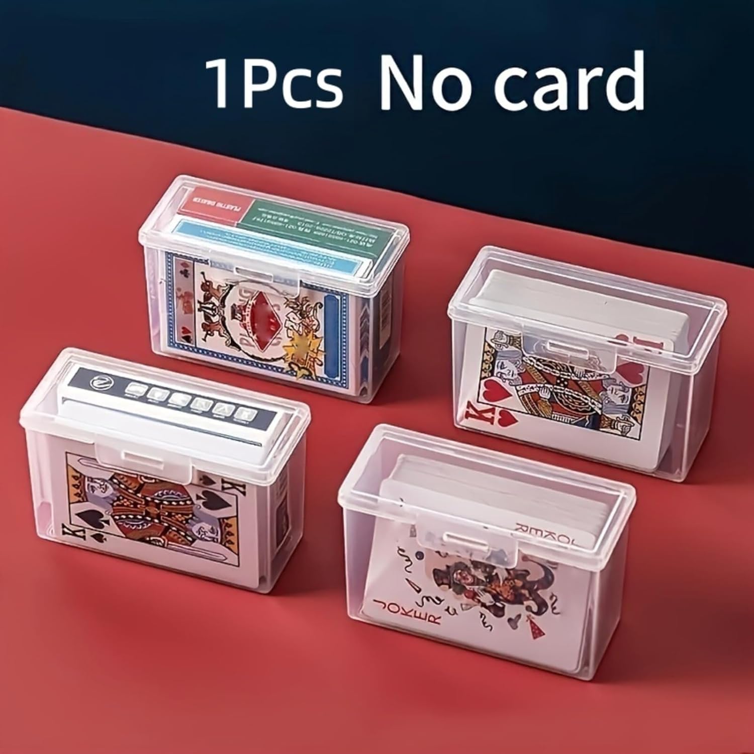 Transparent Plastic Playing Card Storage Box, Durable Organizer Case for Poker, Magic Cards, Lightweight