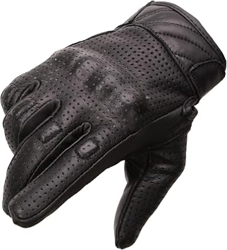 Milwaukee Leather Men's Premium Leather Perforated Cruiser Gloves MG7500 (Small)