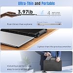 15.6" Laptop Screen Extender - Laptop Monitor Extender for Laptops 13-17.3", FHD 1080P Portable Triple Monitor, 2 Cable Connection Plug & Play for Windows/Mac/Chrome/Surface