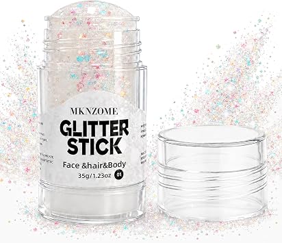 Body Glitter Stick Sparkly Hair Face Chameleon Color Changing Green, Mermaid Sequins, Shimmer Makeup, Festival Party, for Women, Rave Accessories