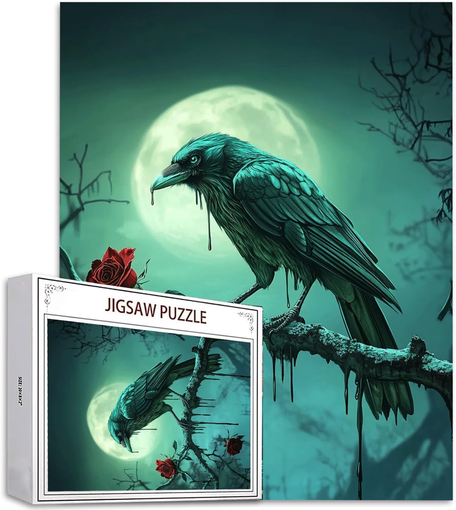 Puzzle 2000 Pezzi, 3 4 5 Anni Puzzle Rosa 6 7 8 Anni Giochi Educativi Sostenibili Con Motivi Per Adulti Da Gioco in Legno Di Alta Qualità Jigsaw Corvo per Gioco Familiare, 2026 Regalo Natale H-4451