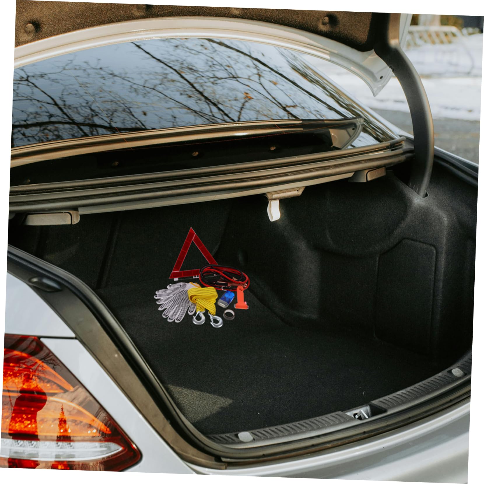 Generico 1 Set Kit D'emergenza Kit Di Blocco Facile Triangoli Di Segnalazione Stradale Attrezzi Per Auto Kit Di Strumenti Kit Per Auto Giubbotti Di Avvertimento Per Auto Stoffa